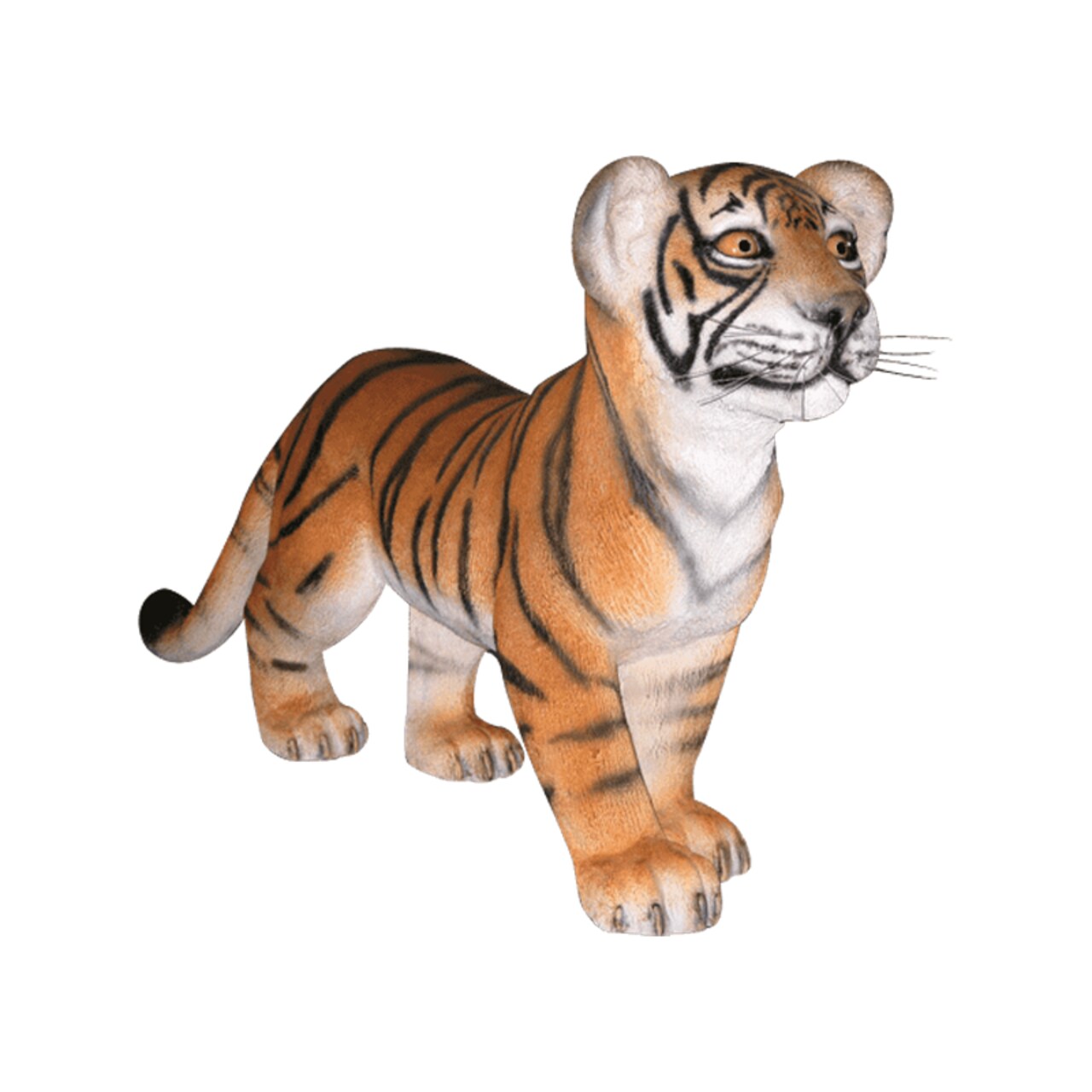 Standing Bengal Tiger Cub Life Size Statue